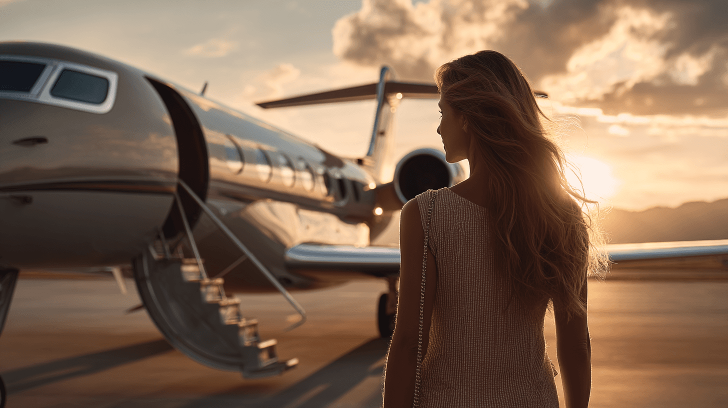 Private jet representing the TrueSkies Reserve program